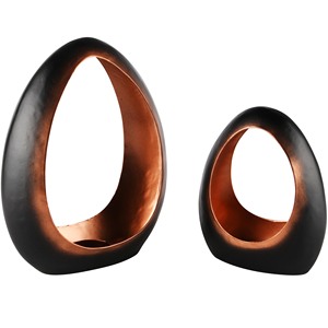 ที่ใส่เทียนแผ่นโลหะทำด้วยมือที่ใส่เทียนผงสีดำสำหรับตกแต่งบ้านคริสมาสต์รวมทั้งโลหะ - Product Image 1