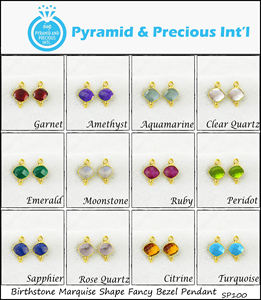 Labradorite Marquise Shape Fancy Bezel Gemstone Charms Pendant 925 Sterling Silver Gold <b>Vermeil</b> Jewelry Making <b>Necklace</b> Pendant - Product Image 2