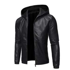 Custom Wholesale <b>Men's</b> Sheepskin Leather Fur Coats Windbreaker Thick Warm Winter <b>Jackets</b> for <b>Mens</b> Outdoor Wear Casual Hoodie - Product Image 3