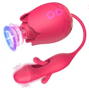 3 in 1 Klitoris Vaginal Stimulation Falpen Saugung Vibrator Rose Sex-Spielzeug Saugen G-Punkt Dildo Vibrator für Damen Masturbation