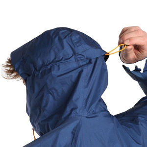 Wholesale Custom Outdoor Men Breathable <b>Raincoat</b> for Hiking Lightweight Waterproof Hard Shell Jacket <b>With</b> Adjustable <b>Hood</b> Hem - Product Image 4