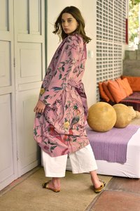 Customized Kanya Libas Two-piece Casual Women's Kaftan Wind Coat Dignified and Elegant Spring Autumn /Linen/Rayon/Cotton - Product Image 5