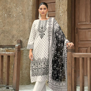 Pelouse Coton Pakistanais Salwar Costume Catalogue Complet disponible au tarif de gros, premium Salwar Suit collection au prix de gros. - Product Image 1