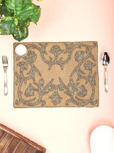 Latest Design Solid Color Glass Beaded <b>Placemat</b> for Wedding Birthday Parties or Banquets Enhances Table Decor - Product Image 2