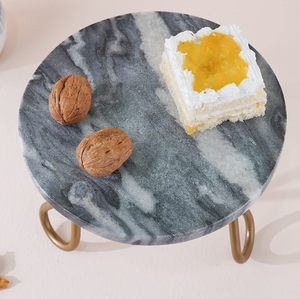 Soporte de pastel de mármol ecológico antiguo Tamaño personalizado Tienda natural Soporte de exhibición de pastel de boda redondo - Product Image 1