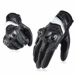 Customize 2023 New Style Wholesale Price PU Leather Motorcycle Gloves Men Racing Motorbike Gloves New Racing Gloves