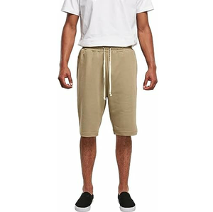 Breathable New <b>Men's</b> Solid Color Vintage 100% Polyester High Street Style Knee Length Drop Crotch <b>Sweat</b> <b>Shorts</b> Pockets Heavy - Product Image 6