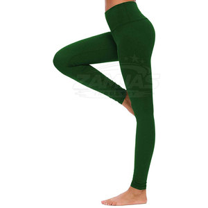 Leggings de sport décontractés pour femmes de haute qualité, coupe ajustée, respirants, couleur unie avec logo à la taille, prix de gros - Product Image 5