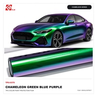 Film de protection de peinture automobile auto-cicatrisant en TPU PPF, couleur changeante vert bleu violet, OEM ODM