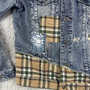 Chaqueta Vintage Smoke Rise para hombre, vaquero mediano, franela, Grunge, desgastado, logotipo personalizado, chaquetas lisas para hombre, 2017 - Product Image 6