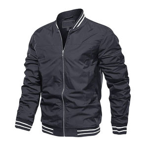 Chaquetas y abrigos bomber casuales personalizados con camiseta de cintura y puños ajustados, ideales para el frío de otoño e invierno. - Product Image 2