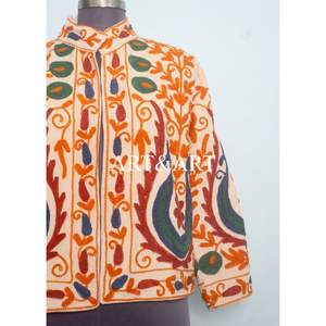 Hermosa Chaqueta Acolchada Cotrise, Bordado a Mano, Transpirable, con Botones, para Mujer, Ropa de Fiesta de Invierno, Cuello Mao, Mangas Largas - Product Image 2