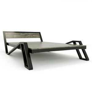 Cama Minimalista SFGN010 con Estructura de Hierro, Madera y Goma, Compañero de Sueño de Alta Calidad - Product Image 3