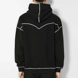 High Quality Cotton French Terry Oversize Hoodie <b>Thick</b> <b>Fleece</b> Drop Shoulder with Plain Print Custom Men's Street Wear for Winter - Product Image 2
