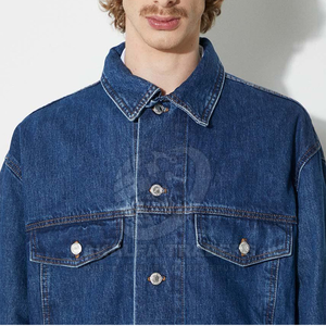 Chaqueta de cuero de algodón 100% para hombre de primera calidad con solapa de piel de felpa de talla grande y cierre de cremallera de terciopelo para otoño - Product Image 4