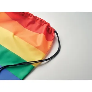 <b>Rainbow</b> BOW RPET Sustainable Merchandising Backpack Promotional Rain-Resistant and Eco-Friendly Promotional <b>Bag</b> - Product Image 4