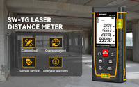 Télémètre laser Sndway 100m, instrument de mesure numérique professionnel, mesureur de distance laser avec niveau à bulle