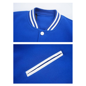 Vestes universitaires d'hiver personnalisées de meilleure qualité pour hommes Tissu de laine respirant Style Letterman Broderie Long Logo surdimensionné - Product Image 5