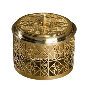 Réchauffeur d'aliments en acier inoxydable au laser Casserole de table au fini or Hot Selling Fancy Metal Hotpot - Product Image 1