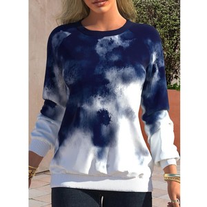 2025 High Quality Winter Women's New Style Solid <b>Top</b> Neck <b>Raglan</b> Long Sleeves Casual Loose Waterproof Anti-shrink 100% Cotton - Product Image 2