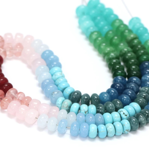 Hermosas cuentas redondas lisas de cuarzo de colores mezclados, hilo de 15 pulgadas, cuentas de piedra de cuarzo de color arcoíris de 7-9 mm, para joyería y manualidades - Product Image 4