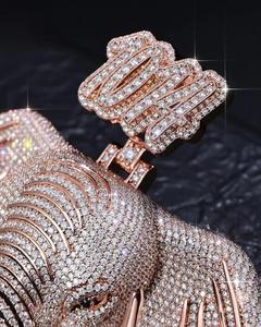 Colgante personalizado Iced Out para hombre, colgante de plata 925 VVS Moissanite, encanto personalizado de Hip Hop - Product Image 3