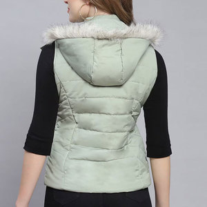 Nuevo chaleco acolchado sin mangas con botones para mujer de Color único transpirable ligero mejor chaleco acolchado para mujer - Product Image 4