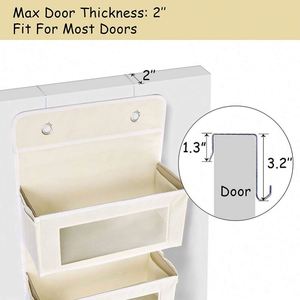 Organisateur mural pliable de qualité supérieure en tissu non tissé avec des poches en filet transparentes, nouveauté pour les chaussures, les vêtements, l'utilisation dans le garage - Product Image 2
