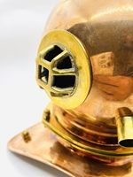 Casque de plongée en métal, casque militaire marin, modèle réplique, finition chromée originale, table, bureau, maison, bureau