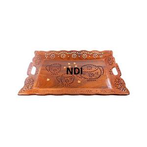 Bandeja de servicio de catering más vendida para té, café, desayuno, servidor, bandeja de madera, bandeja de madera decorativa hecha a mano - Product Image 1