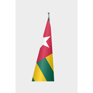 Custom <b>Flag</b> of Togo-3x5ft Digital Printing Aluminum/Fiberglass <b>Pole</b> Satin/Nylon/Plastic/Vinyl Material - Product Image 3