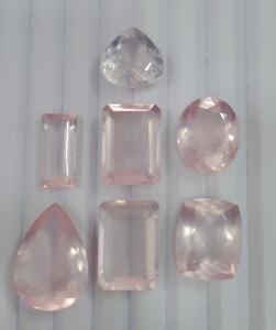 Magnifique pierre de quartz rose taillée, pierre précieuse en vrac pour la fabrication de bijoux, lot en gros, bijoux faits à la main - Product Image 1