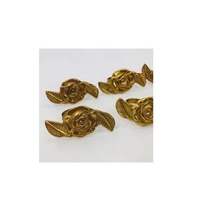 Servilletero de latón al por mayor, servilletero de latón macizo con flores de último diseño, servilletero de latón de 6 piezas de la mejor calidad - Product Image 4