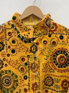 Veste Vintage en Velours à Rayures Imprimée à la Main pour Femme, Nouveau Style pour Femme - Product Image 3