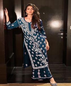Estilo indio pakistaní Salwar kameez listo para damas traje de algodón cosido vestidos de mujer elegantes - Product Image 1