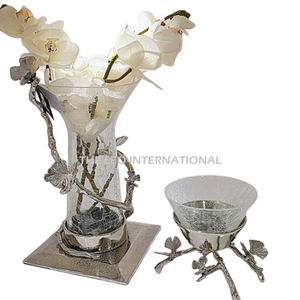 แจกันดอกไม้ทำมือสุดหรูทำจากอะลูมิเนียมขัดเงาแจกันทำมือสุดหรูทำมือไม่เหมือนใครสำหรับตกแต่งบ้าน - Product Image 4