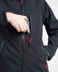 Hot Selling Custom Logo Black Women's Softshell <b>Jacket</b> Full Sleeves & Windproof Slim Fit Latest Women's <b>Running</b> Outdoor <b>Jackets</b> - Product Image 3