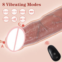 Vibrierender Penis-Sleeve Realistischer Männlicher Verlängerer zur Vergrößerung und Verdickung Wiederverwendbares Kondom Weiches TPE Sexspielzeug für Männer