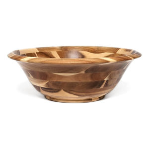 Eco-Friendly Acacia <b>Wood</b> <b>Salad</b> <b>Bowl</b> Custom Logo Wholesale Dinnerware Wooden <b>Bowls</b> for Kids Adults Perfect for Dining and Serving - Product Image 1