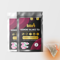Thé aux herbes à marque privée, thé personnalisé pour l'équilibre hormonal des femmes, thé aux feuilles de framboisier rouge