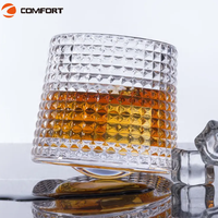 Gobelet en cristal verre à vin Transparent rotatif verre de dégustation de whisky verre à liqueur personnalisé nouvelle fête moderne Style américain 220-450ml