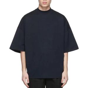 T-shirts Streetwear lavés à l'acide poids lourd respirant col rond coton épais Hip Hop Style Vintage vêtement teint Technique - Product Image 1