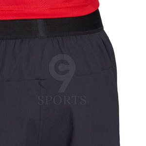 กางเกงขาสั้นใส่เล่นฟิตเนสแบบปิดเอวยางยืดแบบลำลองมีลายสีพื้นทนทานออกแบบได้ตามต้องการ - Product Image 5