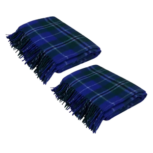 Manta de lana de tartán azul Douglas suave de estilo tejido de nuevo diseño directa del fabricante indio - Product Image 4