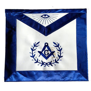 Delantal de lona de color personalizado de tela de encaje bordado masónico al por mayor delantales Lodge Regalia de Super Badges Company - Product Image 5
