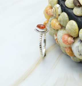 Anillo de piedras preciosas talladas en forma de pera suave de cornalina Natural, anillos de moda para fiesta de Plata de Ley 925, joyería para mujer a granel - Product Image 3