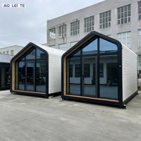 Cabine mobile modulaire intégrée en structure acier moderne, flexible, adaptée aux sites touristiques, aux hôtels ou aux bureaux