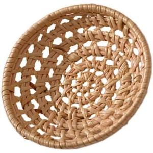 Four Round <b>Coasters</b> in a Case <b>Woven</b> Jute Flax Oval Wicker Drink <b>Coasters</b> Mats Dining Table Mat Heat Resistant Holder From SCI - Product Image 2