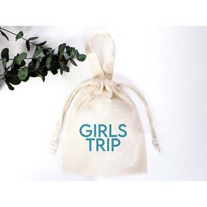Bolsa de Regalo para Viajes de Chicas, Bolsa de Cumpleaños de Algodón Ecológica, Reutilizable y Reciclable - Product Image 1