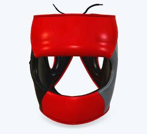 Protège-tête en cuir de qualité supérieure avec cadre en fer pour la boxe, le MMA et le Maui Thai Professional Custom Design Training Boxing Head Guard - Product Image 2